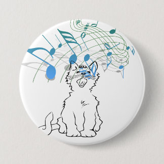 Badge Rond 7,6 Cm Chant de chat