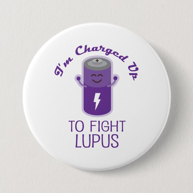 Badge Rond 7,6 Cm Chargé jusqu'au lupus de combat (Devant)