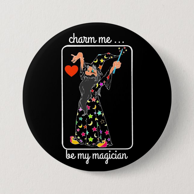 Badge Rond 7,6 Cm charmeur de sorcier (Devant)