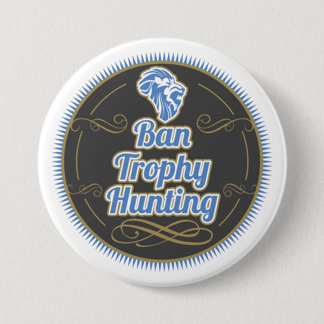 Badge Rond 7,6 Cm Chasse de trophée d'interdiction (Devant)