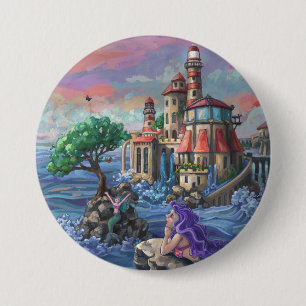 Badge Rond 7,6 Cm Château de la Sirène