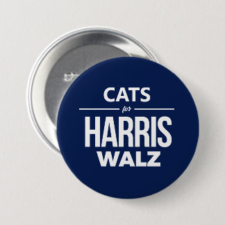 Badge Rond 7,6 Cm Chats pour Harris Walz