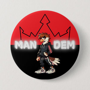 Badge Rond 7,6 Cm Chazza - Collection Mandem - SVBK - SILVERBCKK TTV