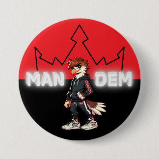 Badge Rond 7,6 Cm Chazza - Collection Mandem - SVBK - SILVERBCKK TTV