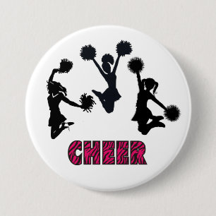 BADGE ROND 7,6 CM CHEERLEADING