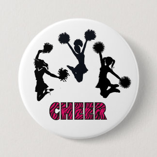 BADGE ROND 7,6 CM CHEERLEADING
