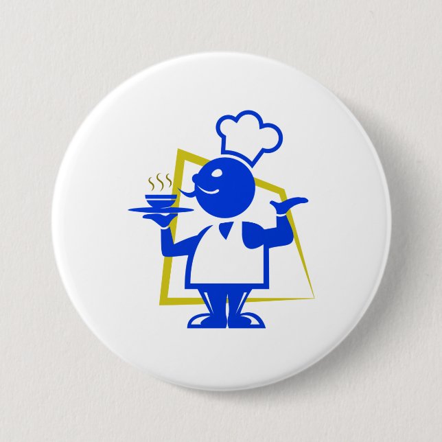 Badge Rond 7,6 Cm Chef (Devant)