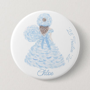 Badge Rond 7,6 Cm Chemin bleu Azalea