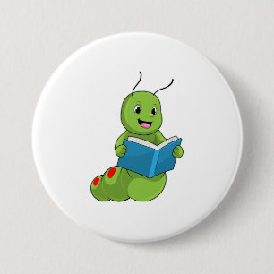Badge Rond 7,6 Cm Chenille à Reading avec livre
