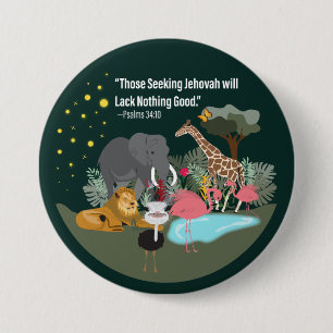 Badge Rond 7,6 Cm Chercher le bouton Jehovah
