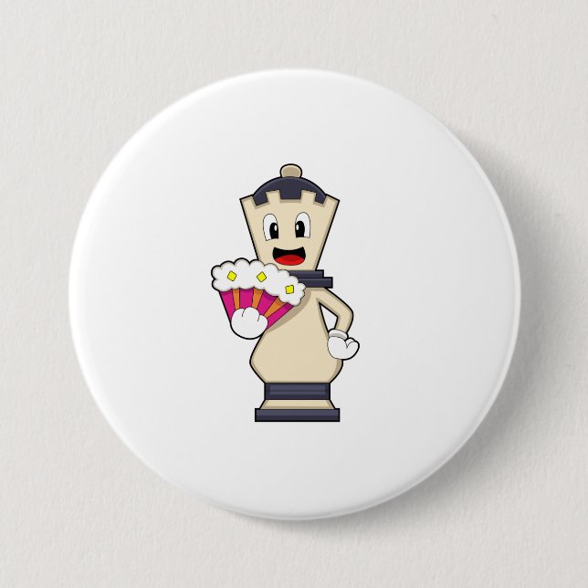 Badge Rond 7,6 Cm Chess piece Queen à Chess.PNG (Devant)
