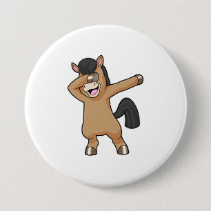 Badge Rond 7,6 Cm Cheval à Hip hop Dance Dab