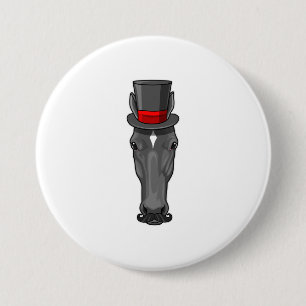 Badge Rond 7,6 Cm Cheval avec Cylindre