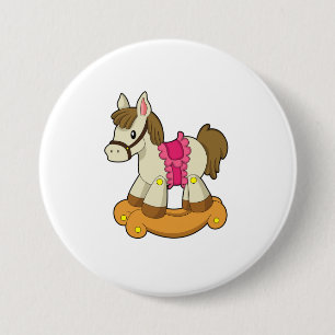 Badge Rond 7,6 Cm Cheval comme Cheval Rocking.PNG