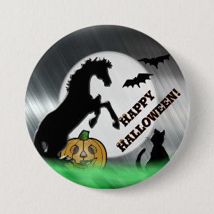 Badge Rond 7,6 Cm Chevaux de coeur V Halloween