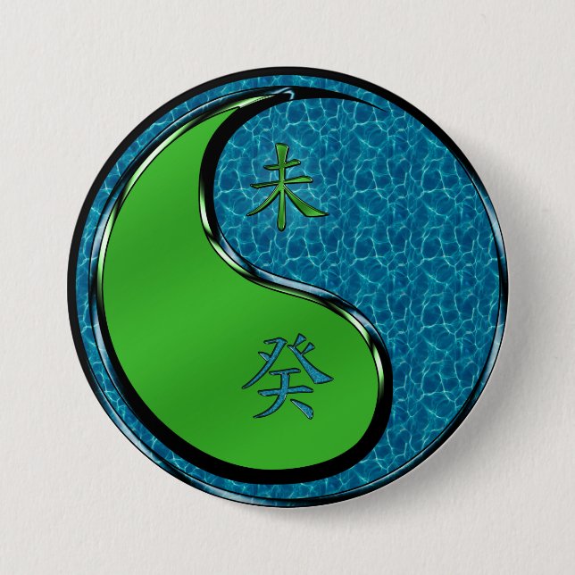 Badge Rond 7,6 Cm Chèvre d'eau (Devant)