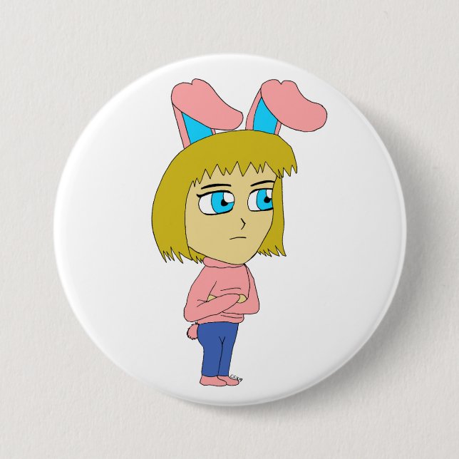 Badge Rond 7,6 Cm chibi bunnygirl (Devant)