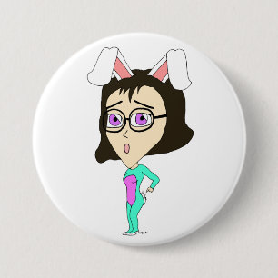 Badge Rond 7,6 Cm chibi bunnygirl