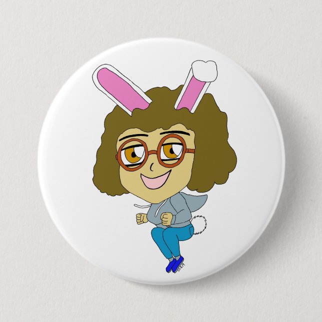 Badge Rond 7,6 Cm chibi bunnygirl (Devant)
