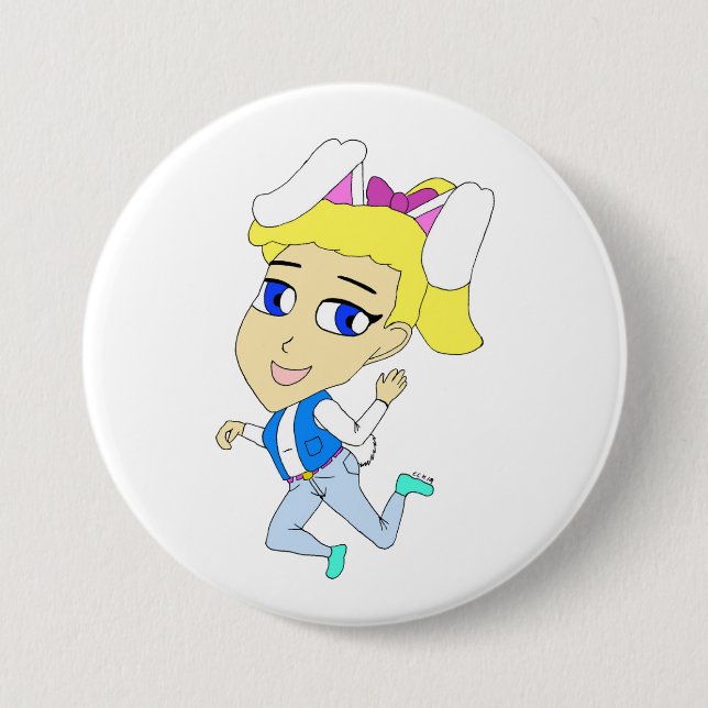 Badge Rond 7,6 Cm chibi bunnygirl (Devant)