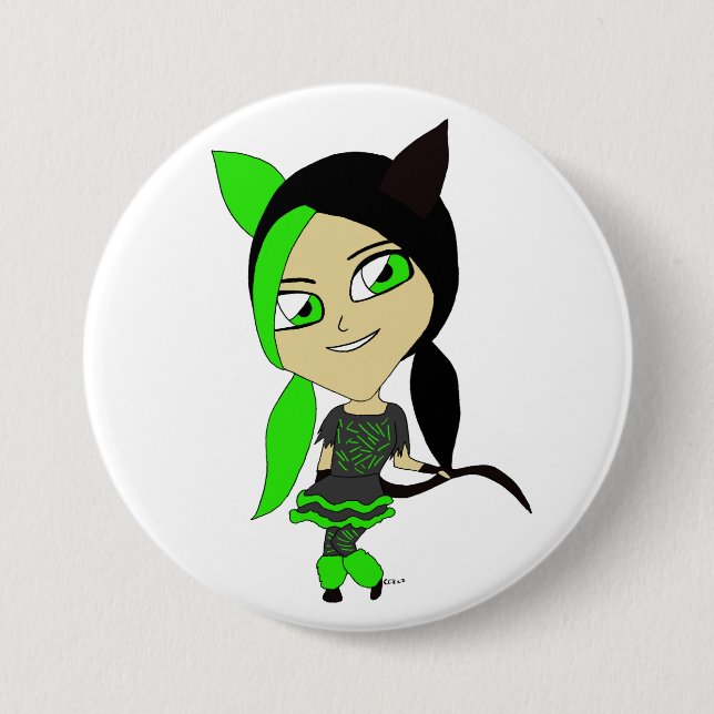 Badge Rond 7,6 Cm chibi catgirl (Devant)