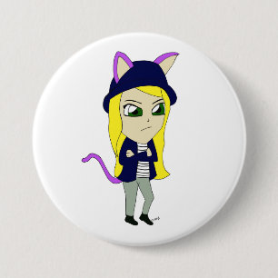 Badge Rond 7,6 Cm chibi catgirl