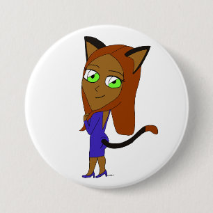 Badge Rond 7,6 Cm chibi catgirl