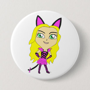 Badge Rond 7,6 Cm chibi catgirl