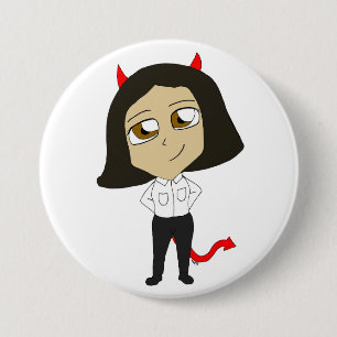 Badge Rond 7,6 Cm chibi fille diable