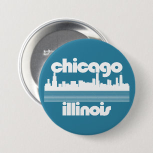 Badge Rond 7,6 Cm Chicago, Illinois