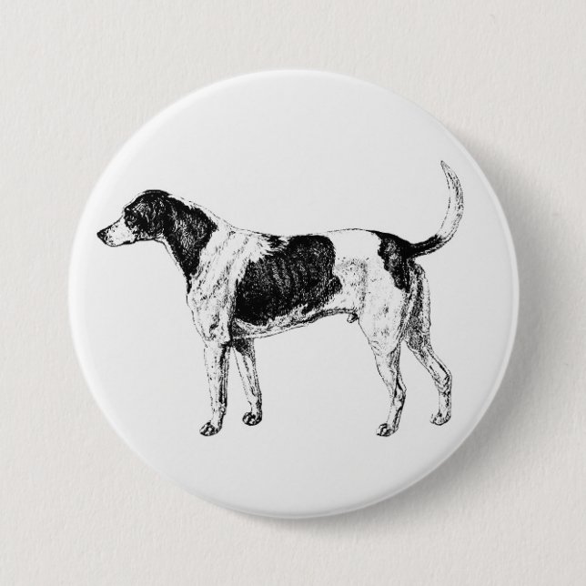 Badge Rond 7,6 Cm Chien (Devant)