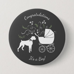 Badge Rond 7,6 Cm Chien Baby shower de boîte Chien Chien Chien Chien