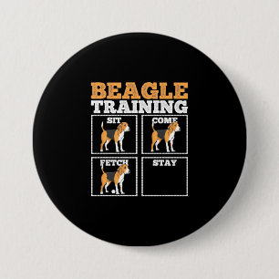 Badge Rond 7,6 Cm Chien d'entraînement beagle
