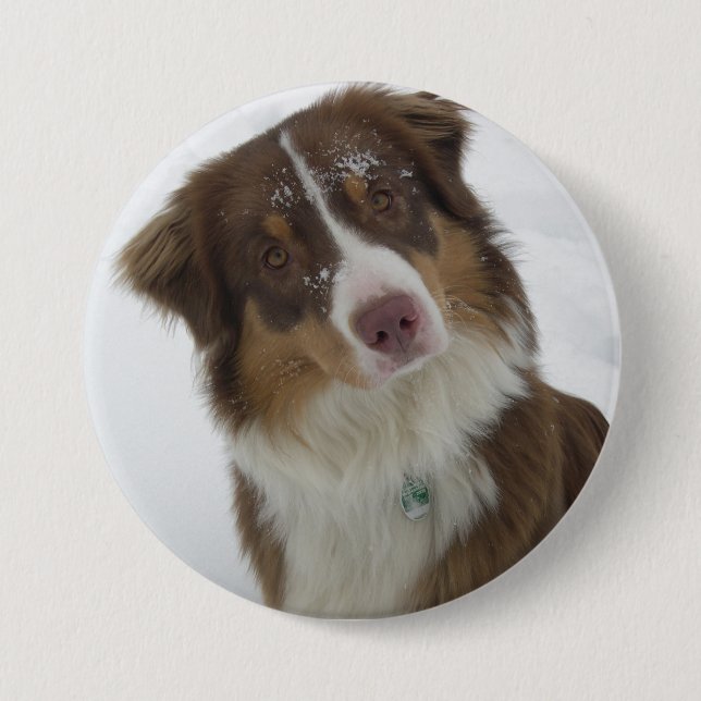 Badge Rond 7,6 Cm Chien mignon (Devant)
