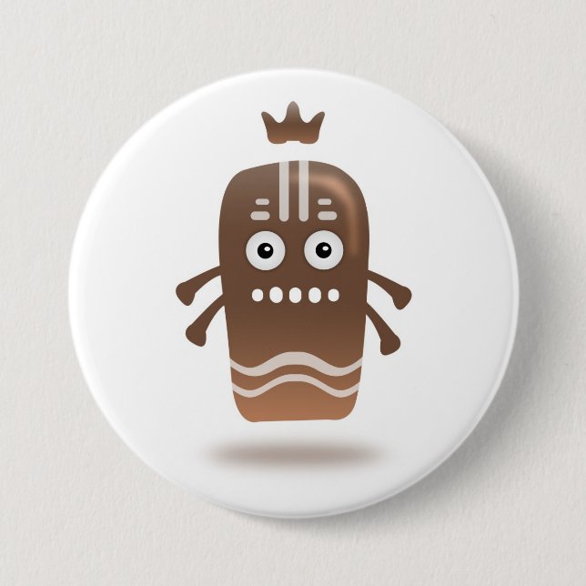 Badge Rond 7,6 Cm ChocoChobo-Bouton (Devant)