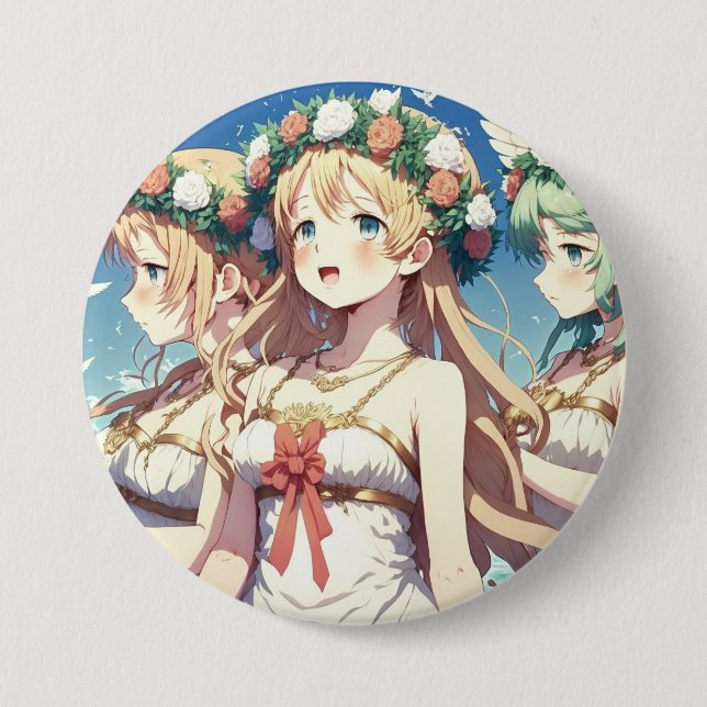 Badge Rond 7,6 Cm Choeur d'anime (Devant)