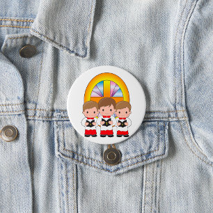 Badge Rond 7,6 Cm Choir Boys chantant dans l'église