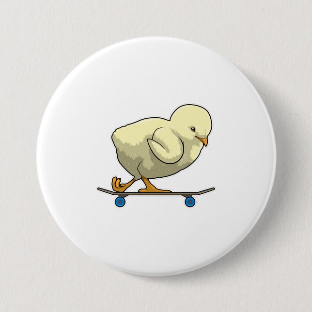 Badge Rond 7,6 Cm Choisir comme patineur avec skateboard (Devant)