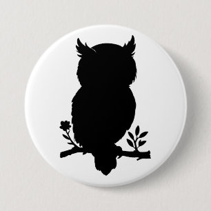 Badge Rond 7,6 Cm Chouette