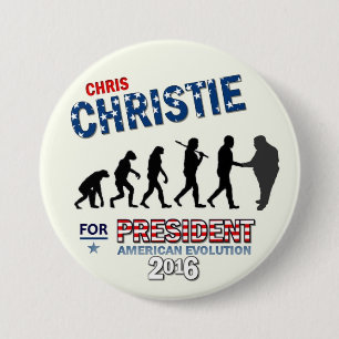Badge Rond 7,6 Cm Chris Christie pour le président 2016