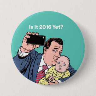 Badge Rond 7,6 Cm Chris Christie Selfie