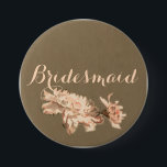 Badge Rond 7,6 Cm Chrysanthemums in a Bottle Bridesmaid Button<br><div class="desc">Romantic painting of autumn chrysanthemums. Part of the Chrysanthemums in a Bottle Collection.</div>