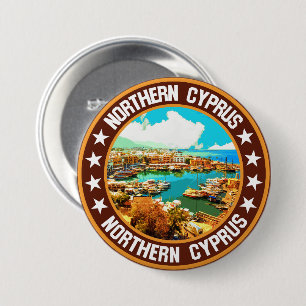 Badge Rond 7,6 Cm Chypre du Nord