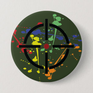 Badge Rond 7,6 Cm Cible de l'équipe de basket-ball verte de l'armé