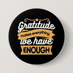 Badge Rond 7,6 Cm Citations de la typographie de la Gratitude inspir