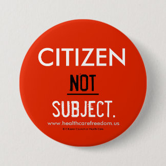 Badge Rond 7,6 Cm Citoyen non soumis - Pin