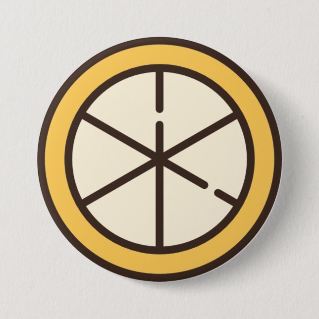 Badge Rond 7,6 Cm citron (Devant)