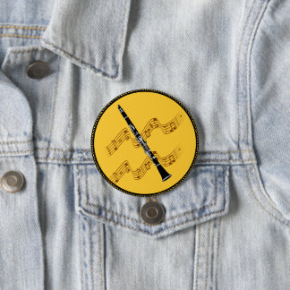 Badge Rond 7,6 Cm Clarinet