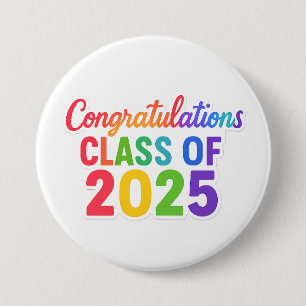 Badge Rond 7,6 Cm Classe de félicitations de 2025