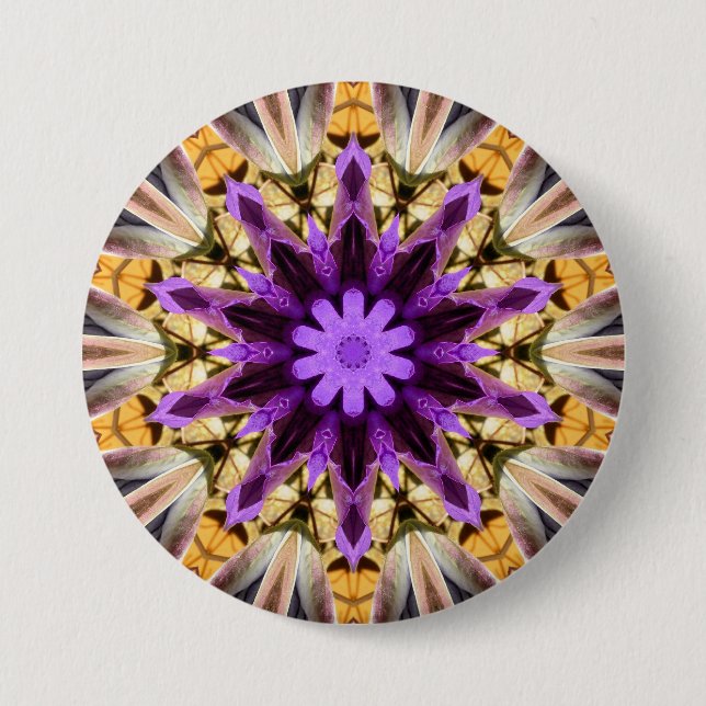 BADGE ROND 7,6 CM CLEMATIS (Devant)